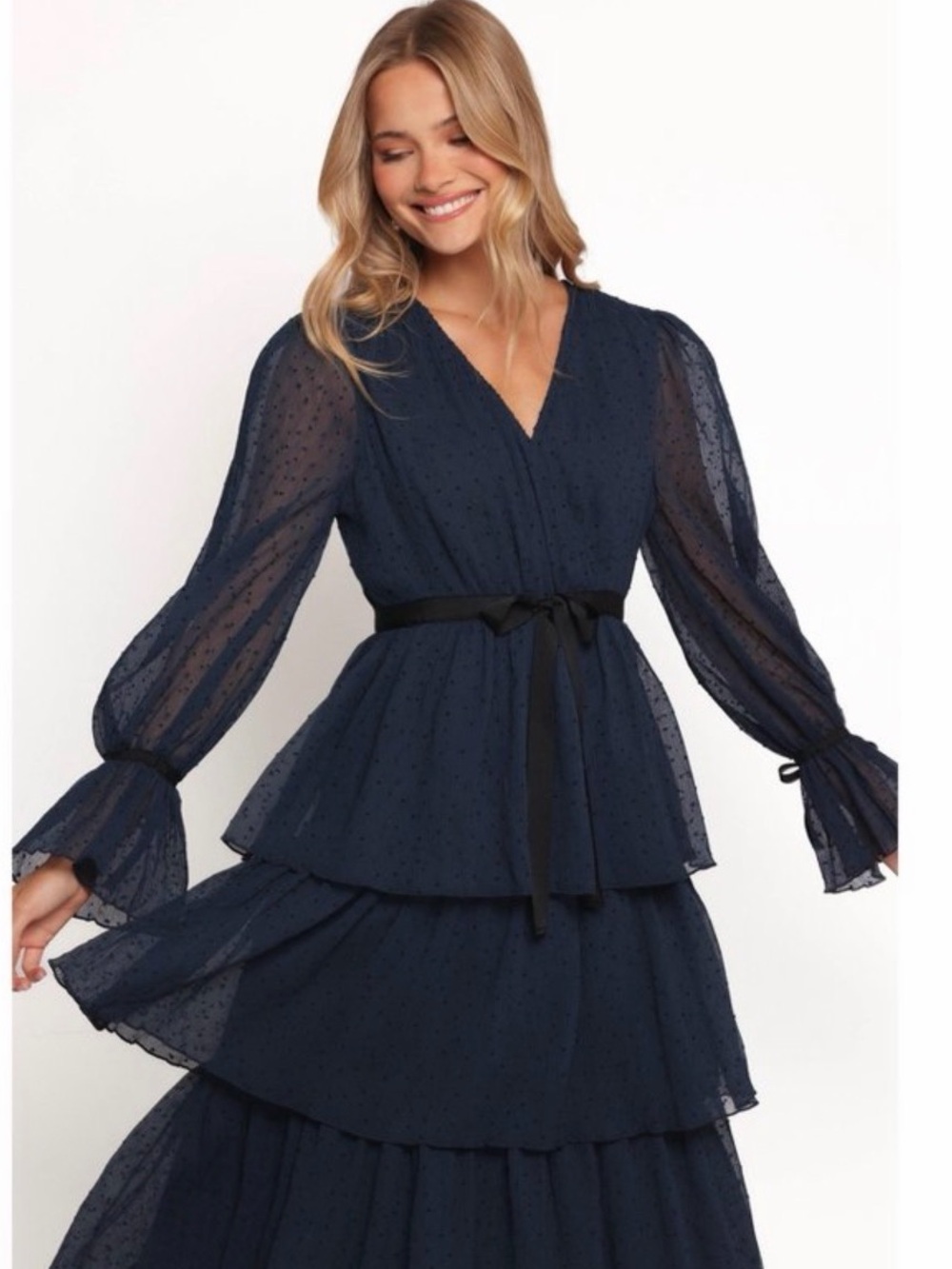 Brand New Petal and Pup Antoinette Long Sleeve Tiered Maxi Dress XL - Picture 2 of 5